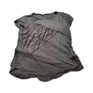 Simply Vera Wang Women's Black Short Sleeve Layered Top Size L